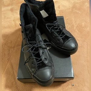 Converse Black All Star Lift Ripple Boots